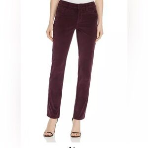 ~NYDJ Sheri Slim Velvet Pants in Zinfandel NWT
